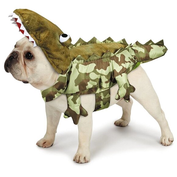 Zack & Zoey Camo Alligator Halloween Trick-or-Treating Dog Costume - Size Medium - Picture 1 of 11